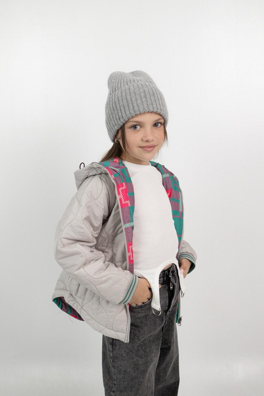 Lublu kids Куртка двостороння Colors/Grey