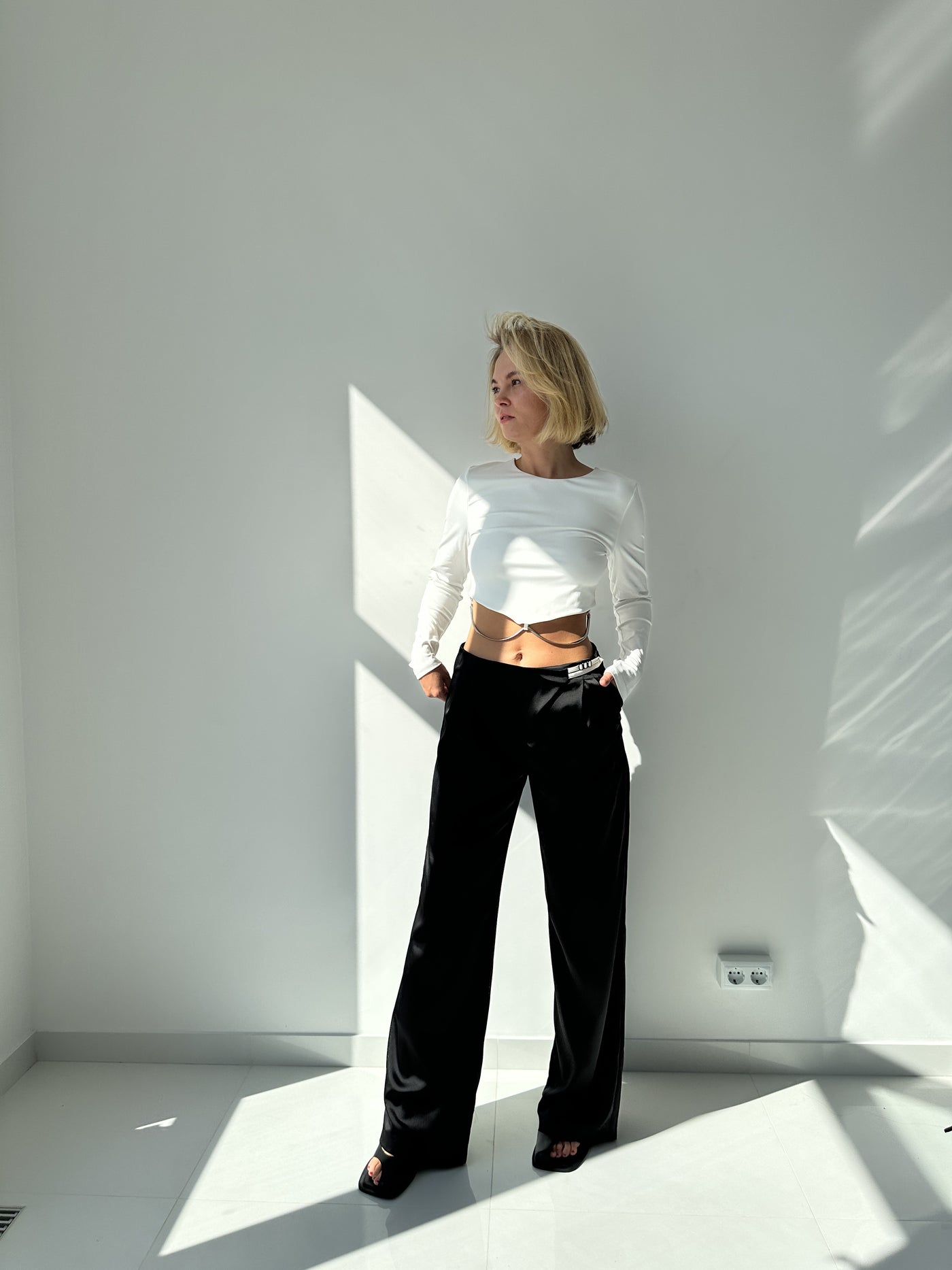 Lublu teen Штани атласні Black