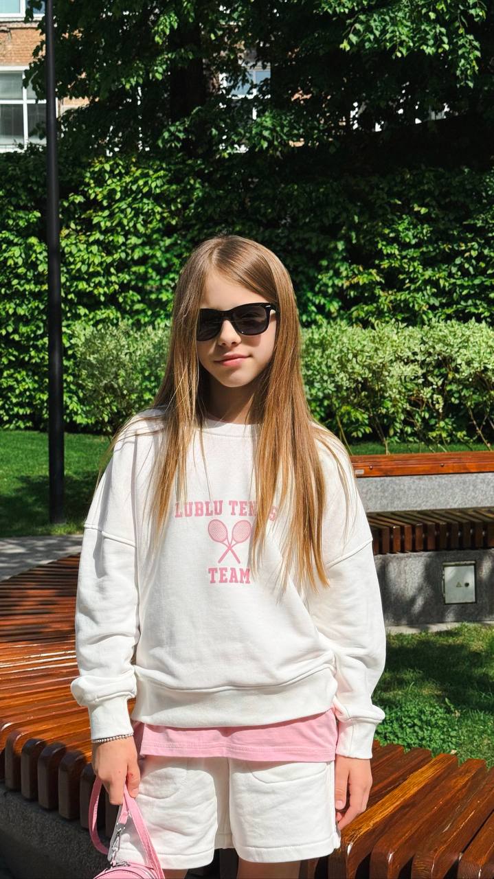 Світшот "Tennis" Milk/Pink