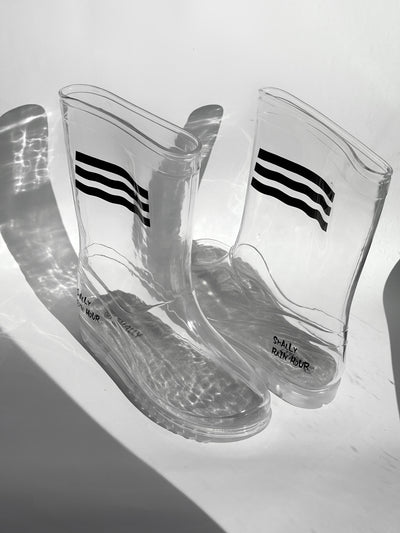 Gummistiefel sind transparent