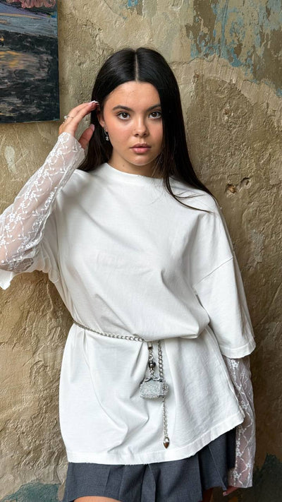 Лонгслів "Laced" Milk