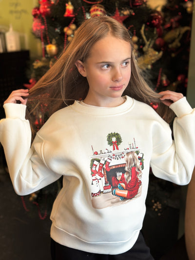 LuBlu Sweatshirt „Christmas Girl“ Milch