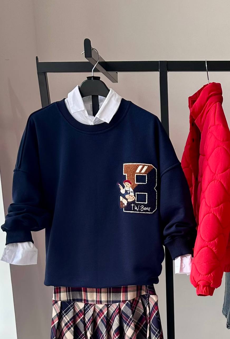 LuBlu Sweatshirt Schule „B“ Navy