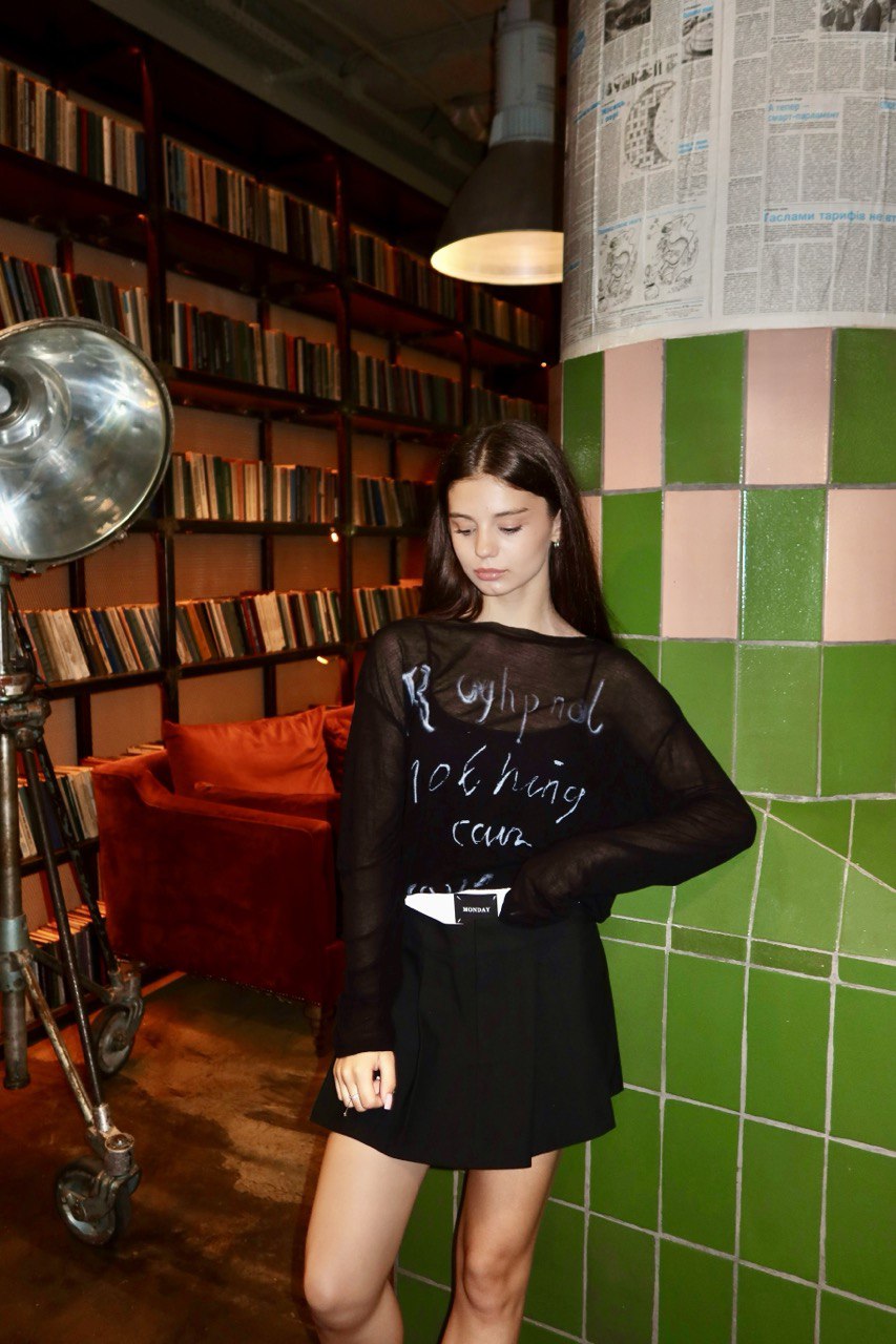 Лонгслів "Transparent" Black