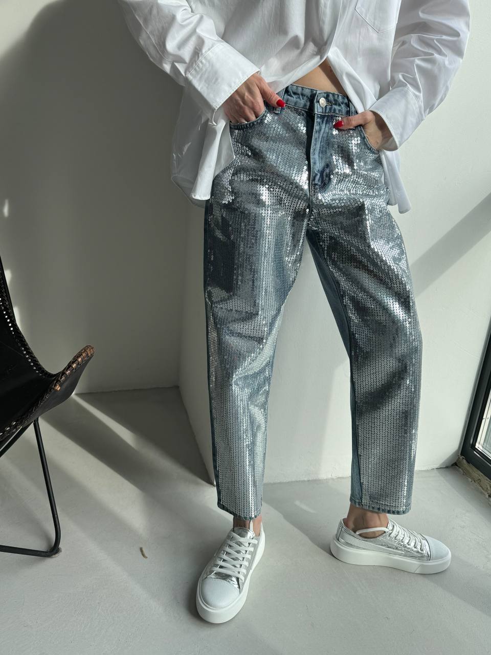 LBL Джинси з паєтками Blue