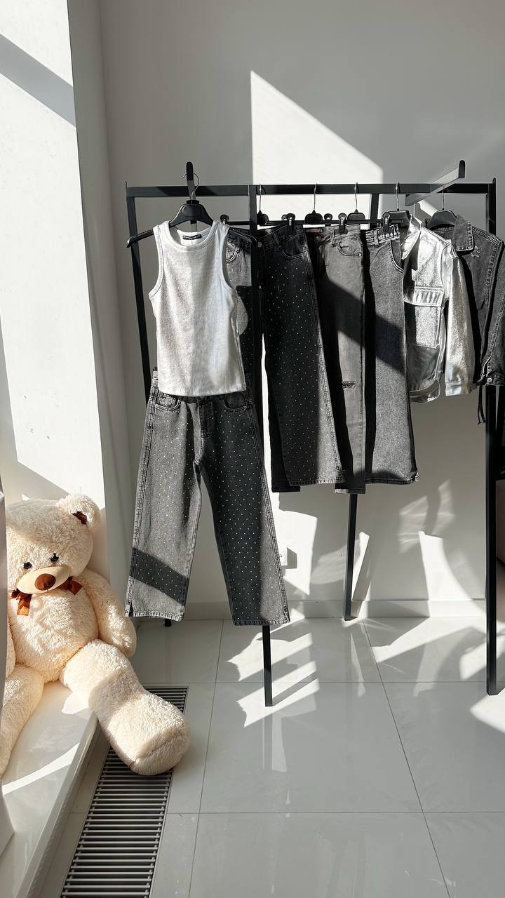 LuBlu kids Джинси зі стразами Grey