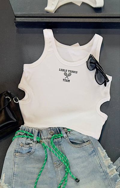 Майка "Tennis" White/Black