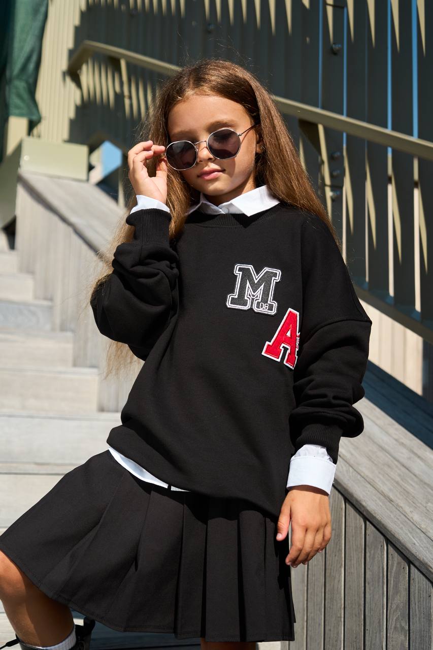 LuBlu Світшот school "MA" Black