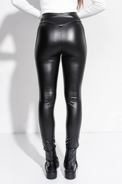 Suzie Schwarze Lederleggings