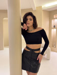 Лонгслів short Black