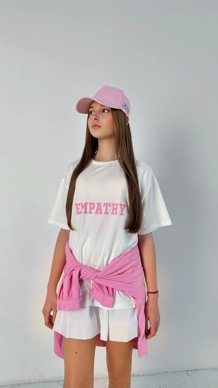 Футболка "Empathy" Pink/White