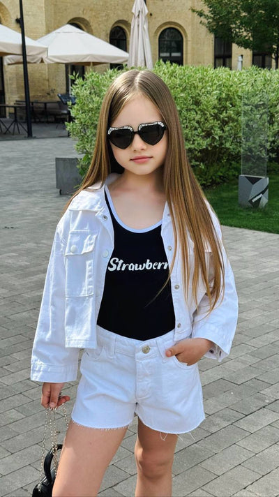 Lublu kids Джинсова куртка Short White