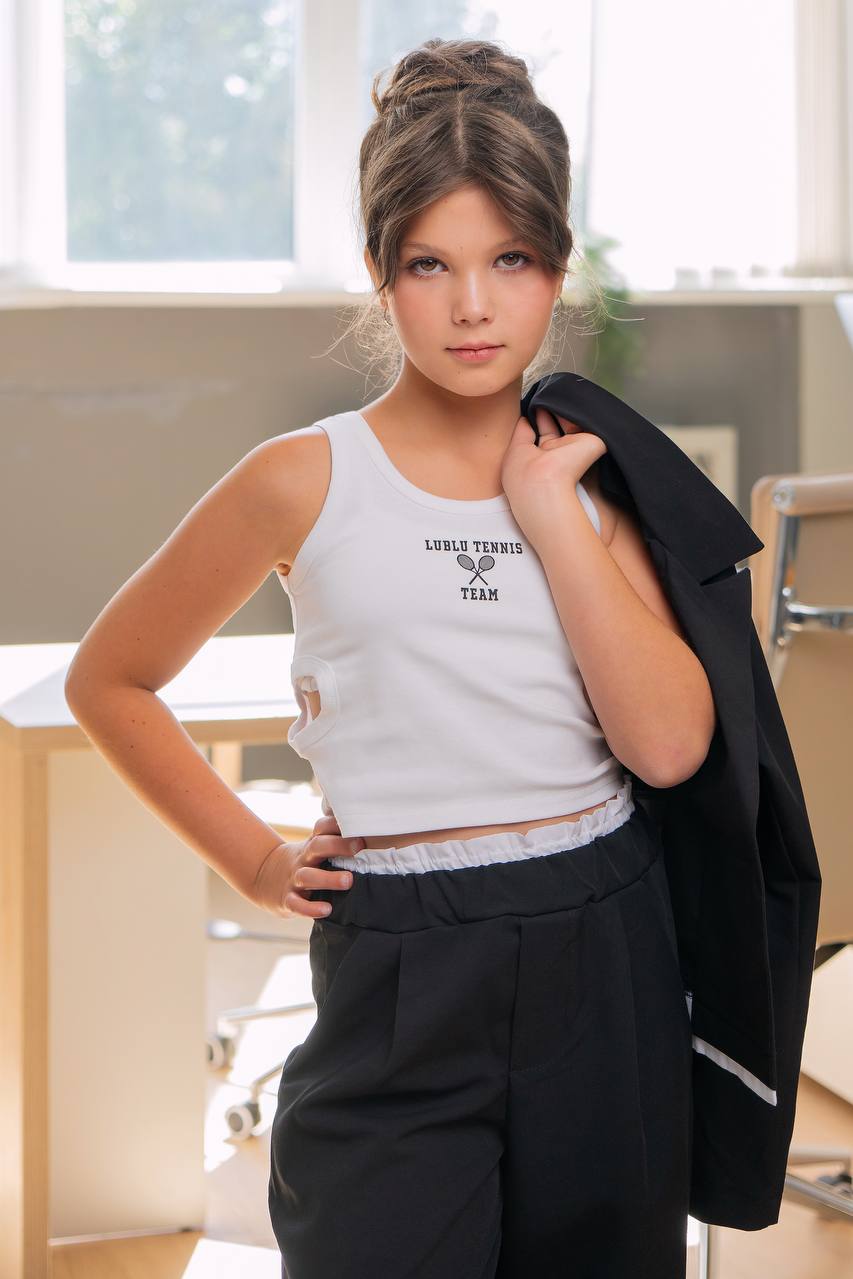 Майка "Tennis" White/Black