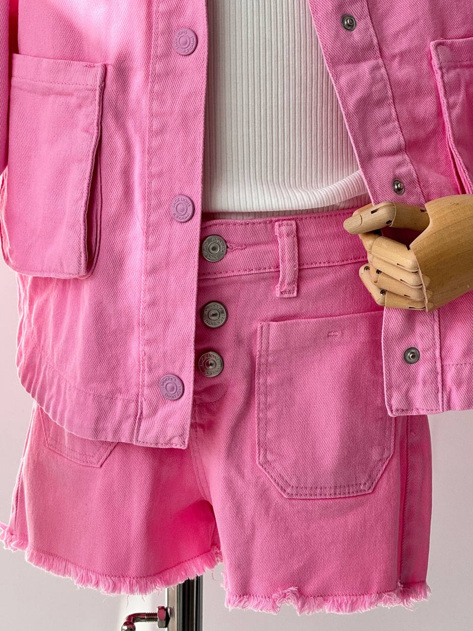 Lublu Kinder Jeansjacke Rose