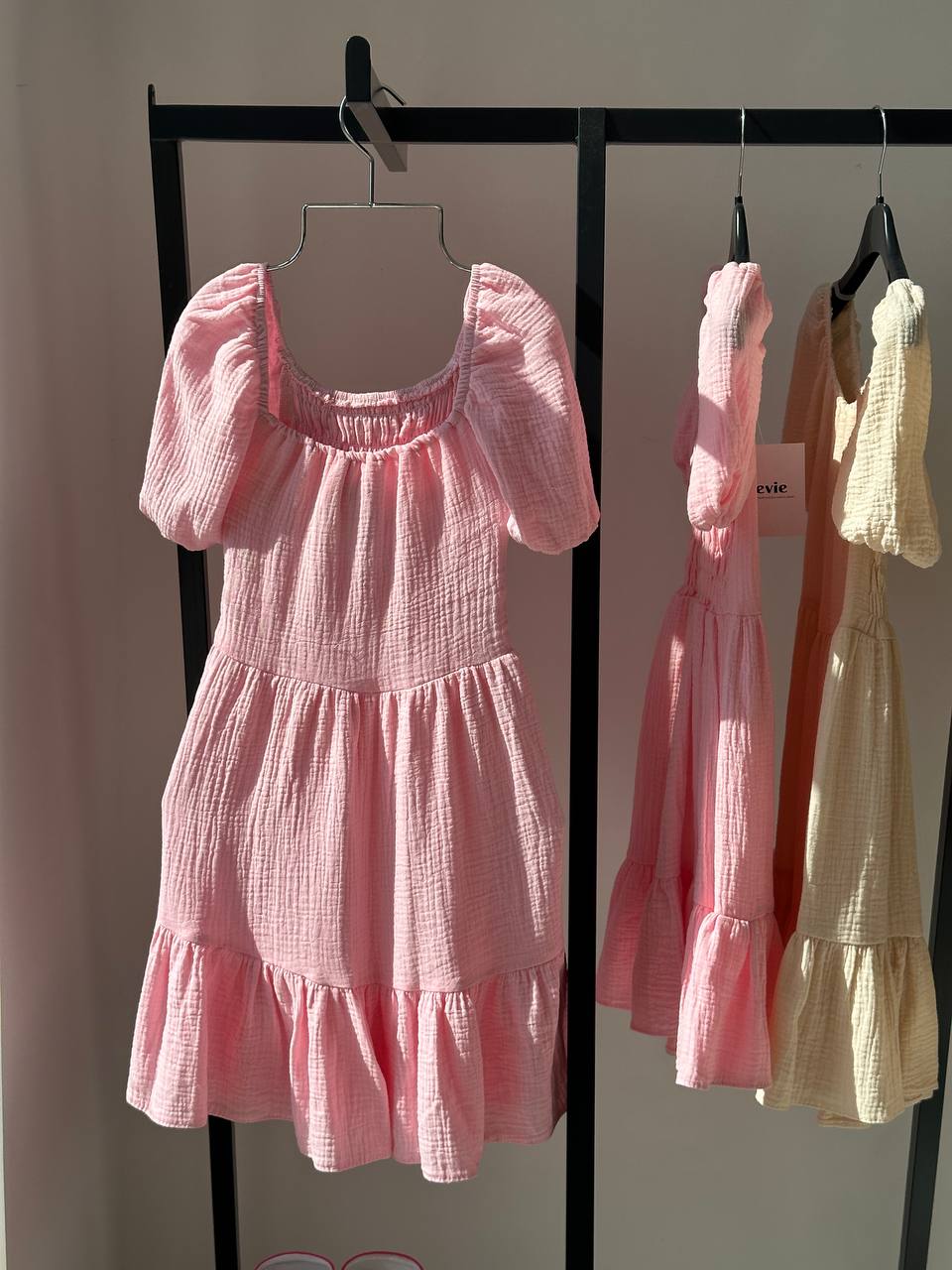 Träume Mädchen Kleid Musselin Kaugummi Rose