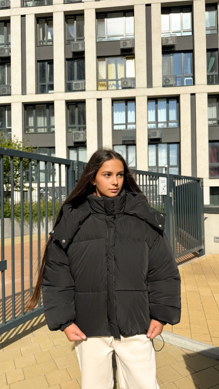 Пуховик Stripes Black