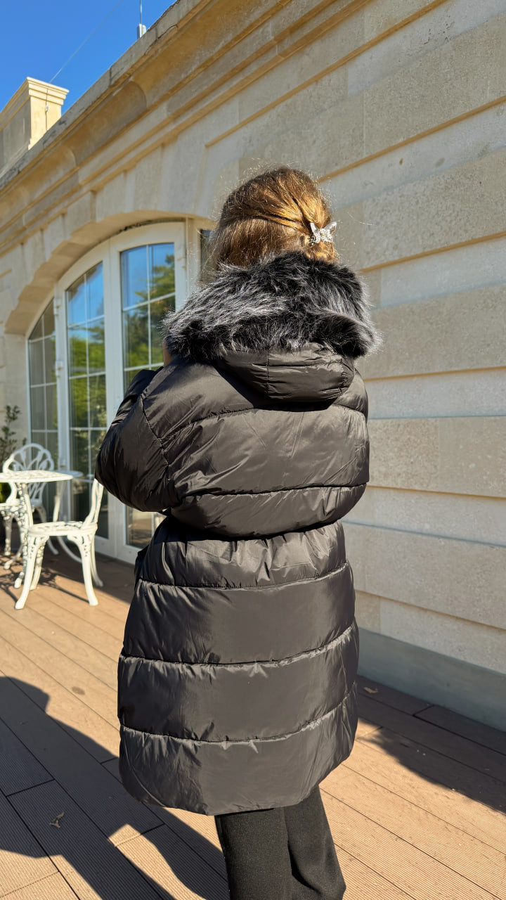 Пуховик Fur Black
