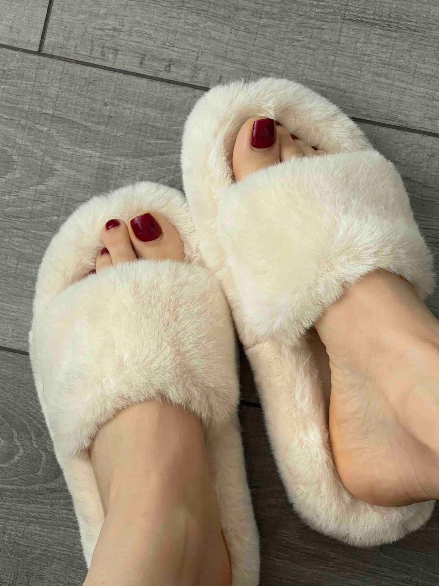 Шльопи хутряні Beige