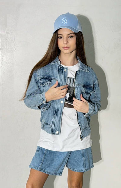 Lublu kids Джинсова куртка з карманами Blue Denim