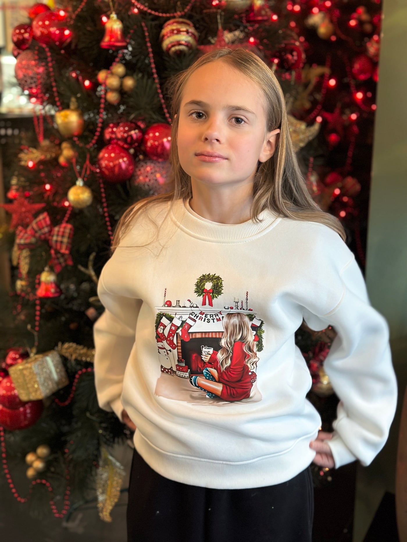 LuBlu Sweatshirt „Christmas Girl“ Milch