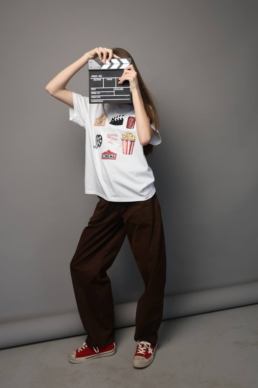 Футболка "Cinema" White