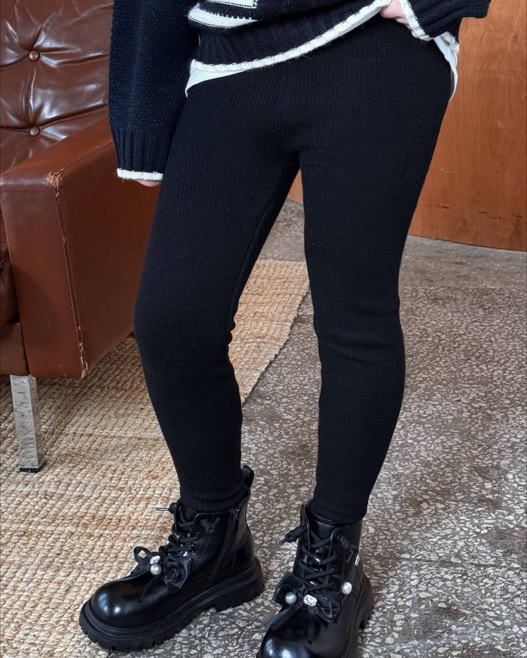 Лосини Knit Black