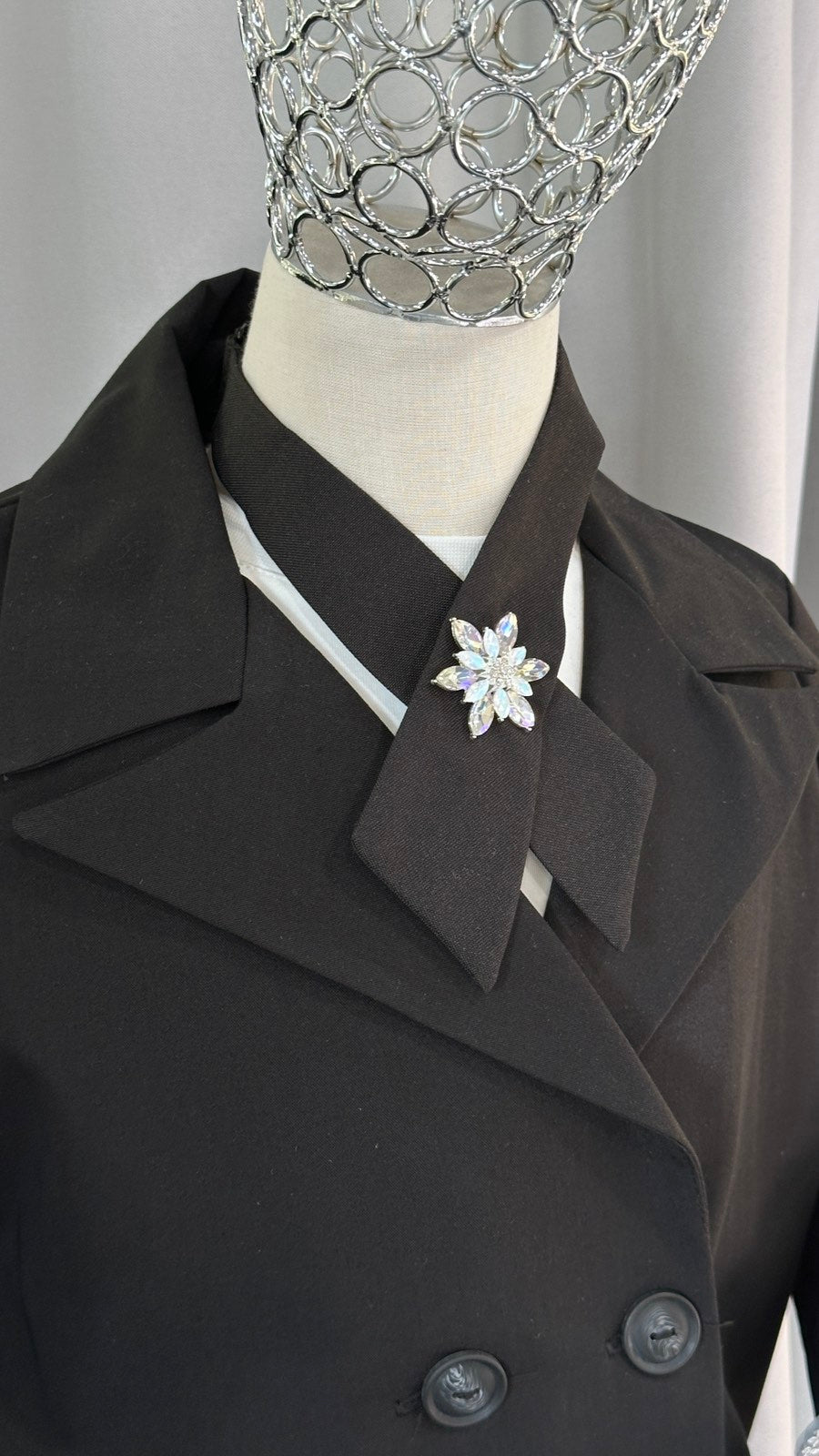 Комірець з стразами Black