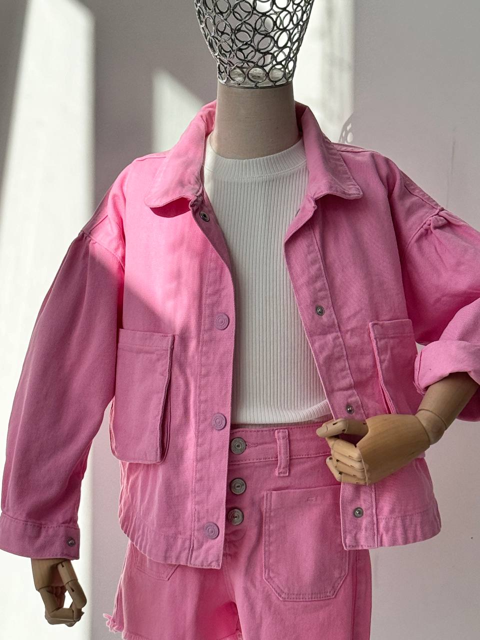 Lublu Kinder Jeansjacke Rose