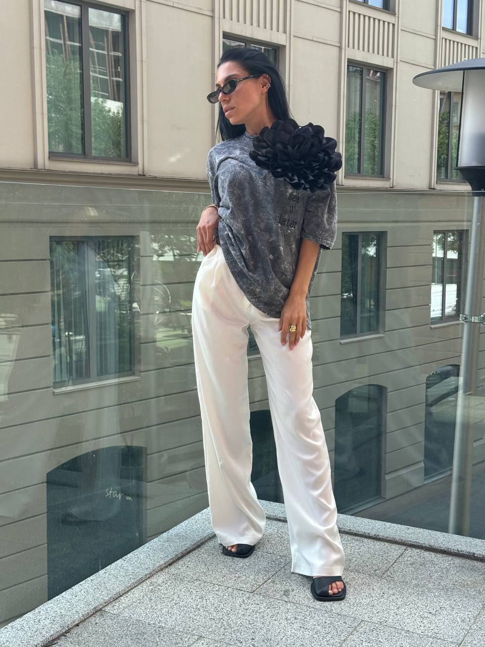 Lublu teen Штани атласні Milk