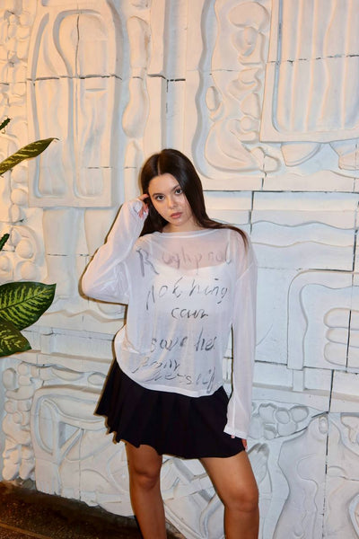 Лонгслів "Transparent" White