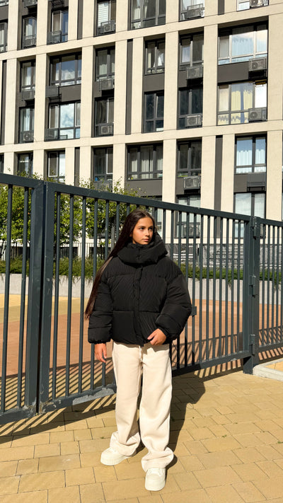 Пуховик Stripes Black