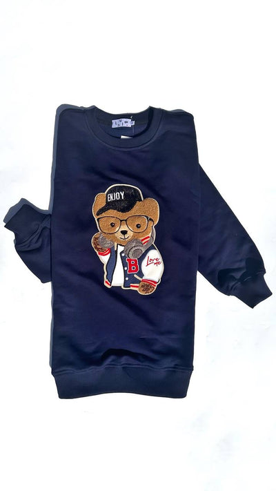 LuBlu Sweatshirt Schule „Bear“ Navy